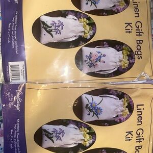 2 New gift bags kits to embroider